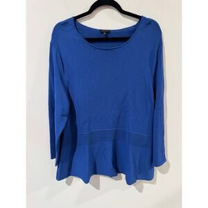 Talbots Royal Blue Pullover Sweater Size XL - Viscose Nylon Blend